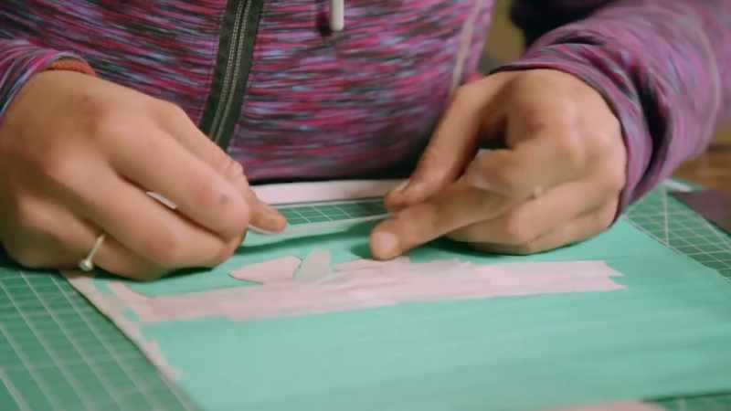 The final stage is to tape the pieces