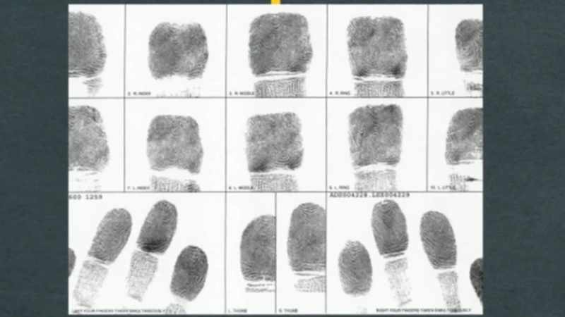 The fingerprint from the magazine was identified
