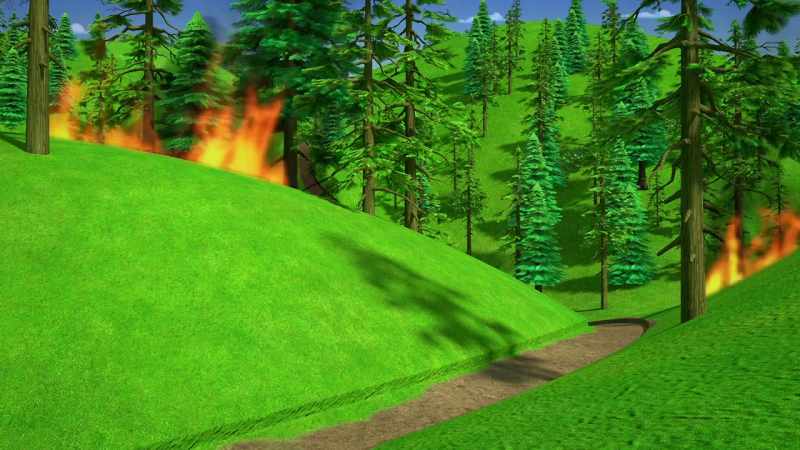 The fire is very close and... gaining!