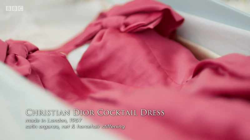 The first is a raspberry pink cocktail dress with
