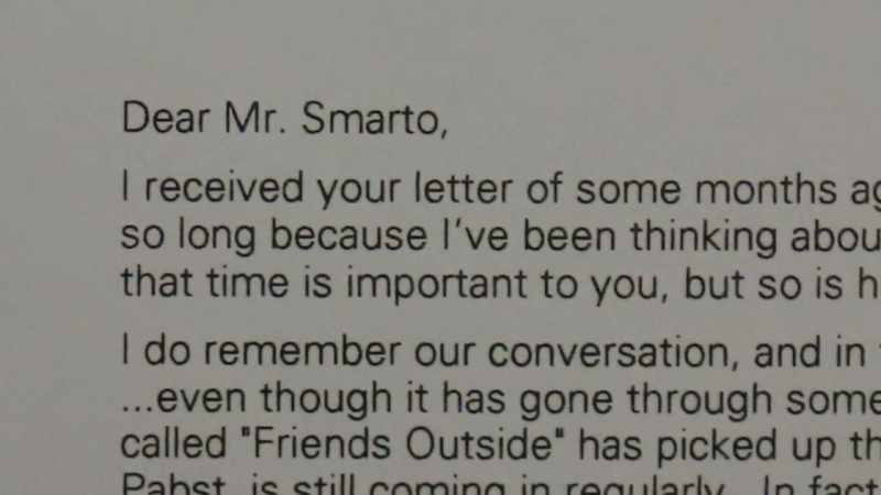 The first letter, he was formal