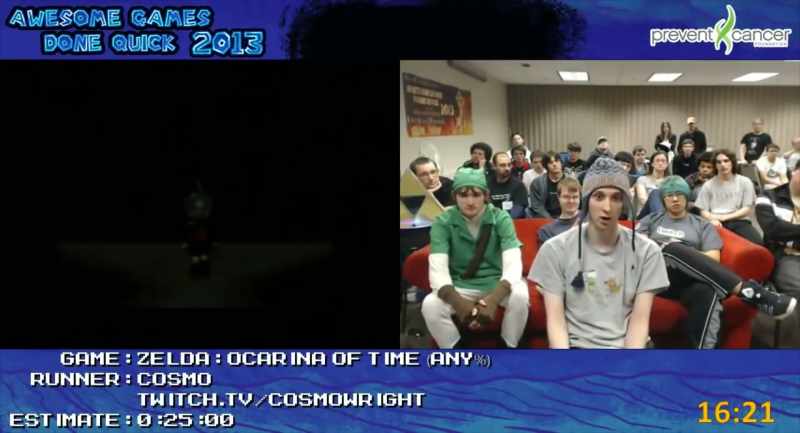 The frame Link's feet hit the ground