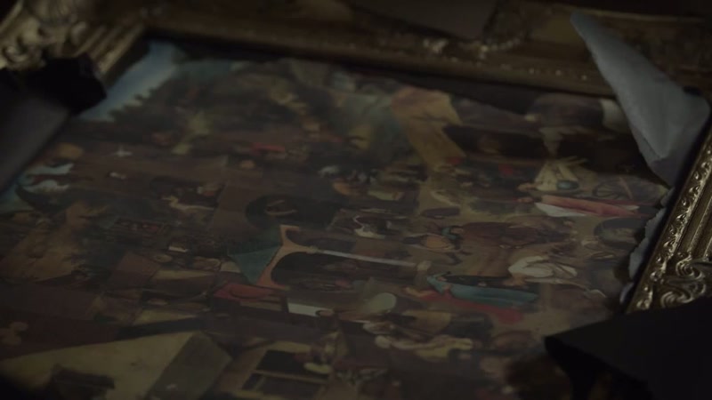 The frame, he probably picked up at a yard sale