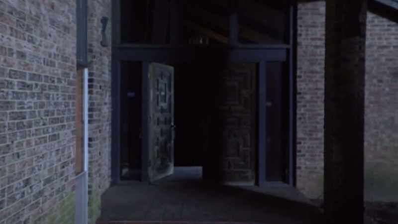 The front door is wide open