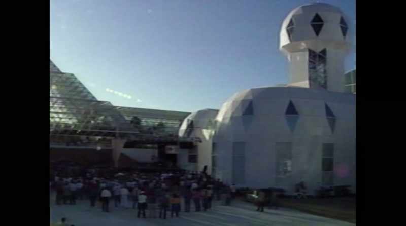 � The futuristic‐looking steel and glass structure