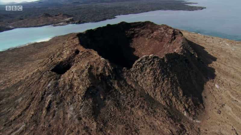 The Galapagos lie in the Pacific Ocean