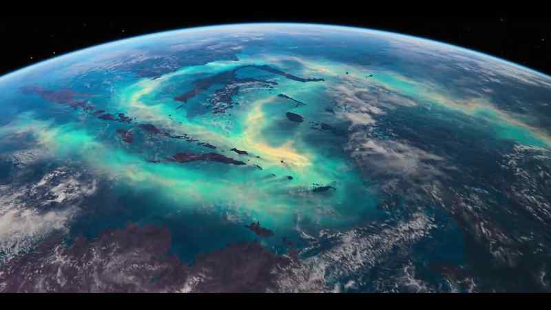 The global ocean current leaves the Coral Triangle and flows west