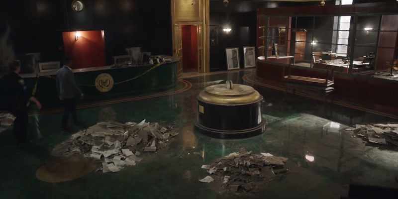 The gold was stolen. It was hidden inside the bank