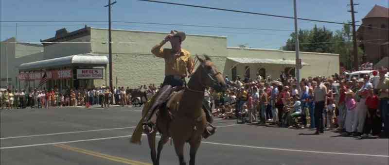 The grand marshal in this Frontier Days parade