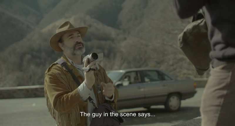 The guy in the scene, he says