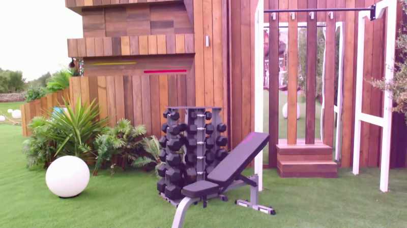 The gym's been moved outside