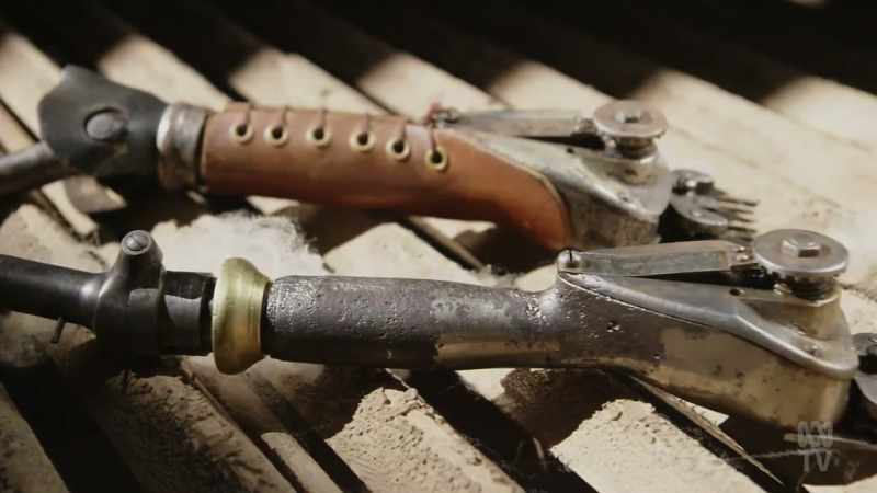 The handpiece was originally powered by steam