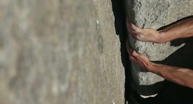 The harder you pull with your hands, the more your feet stick