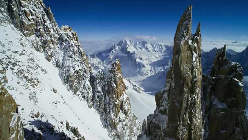 The high mountains are continuously frozen for half the year