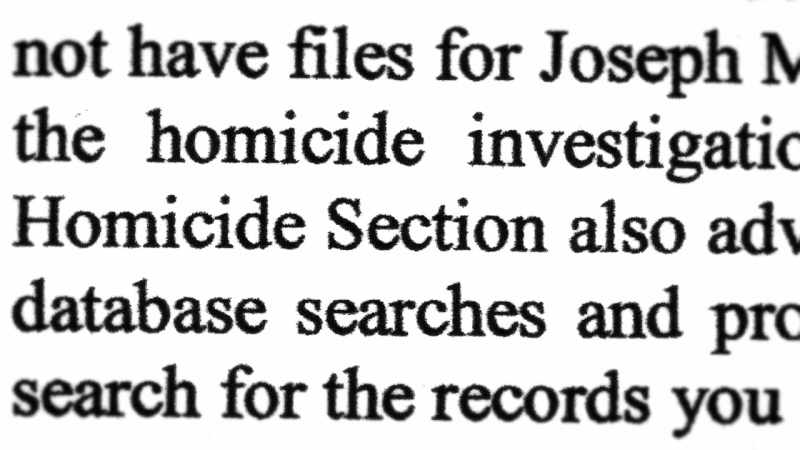 The Homicide Section also advised