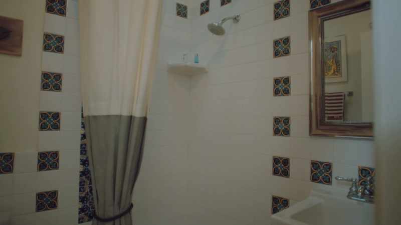 The house has two bathrooms, two bedrooms