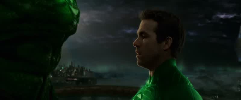 The human Ain't never seen one beforeKILOWOG SNIFFS THEN SNORTSYou smell funny UghI smell funnyYeah I heard about humans Think you're the center of the universeYou want to be a LanternYou gotta commit