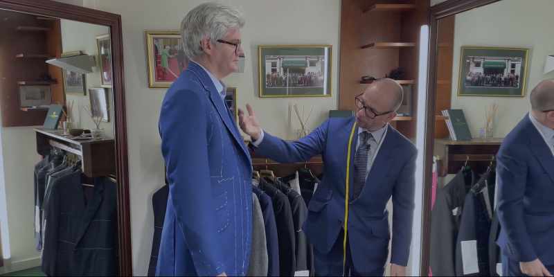 The immaculately tailored Savile Row suit