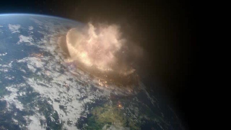 The impact throws some 300 billion tons of sulfur