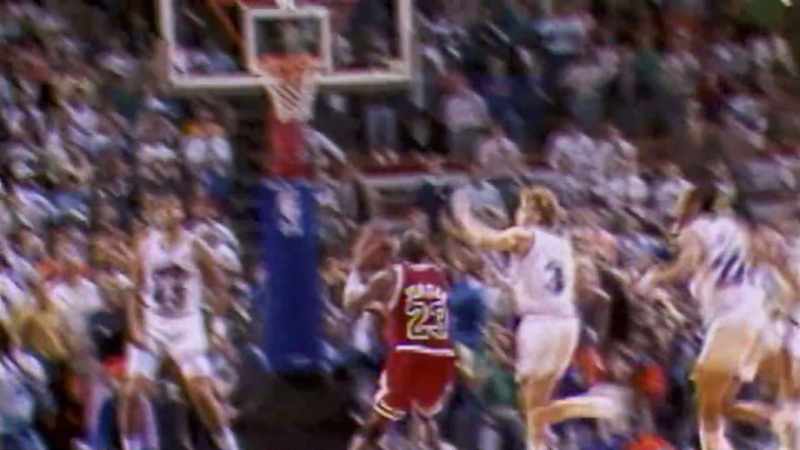 The inbounds pass comes in to Jordan