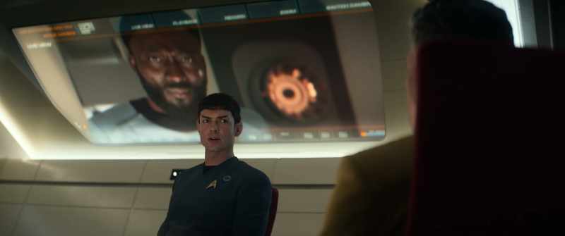 The ionic gas surrounding the ship