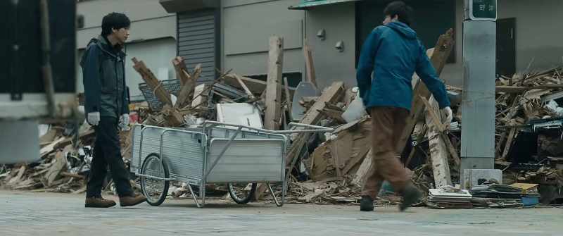 The JSDF troops leave them here like this