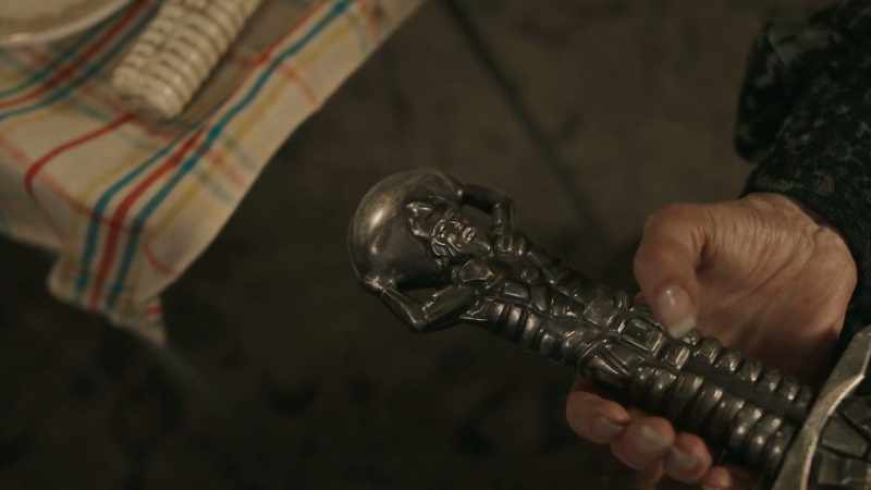 The key to controlling the dragon is a talking sword called Wayne
