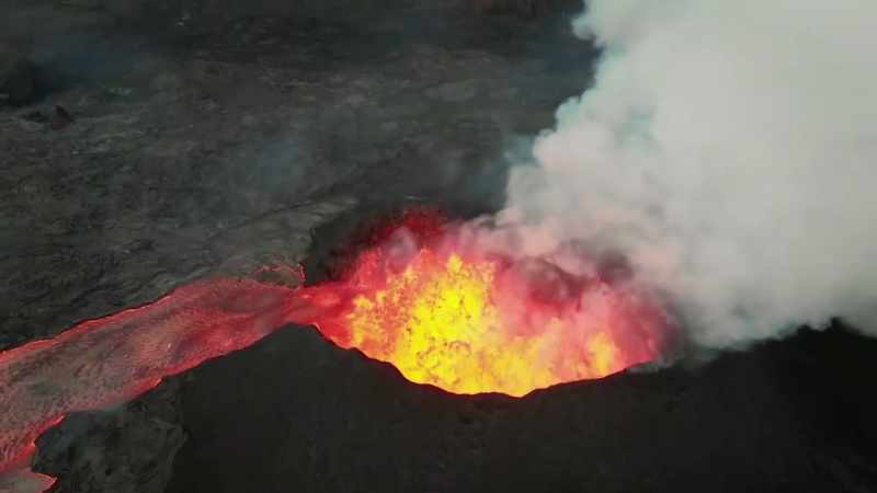 The Kilauea volcano had been erupting for a month
