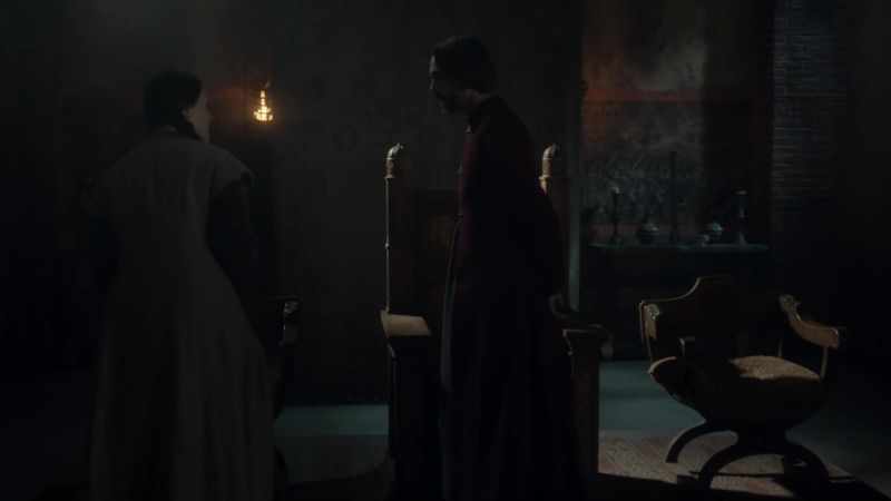 The King speaks and acts with authority, as always