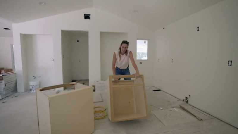 The kitchen design is very modern