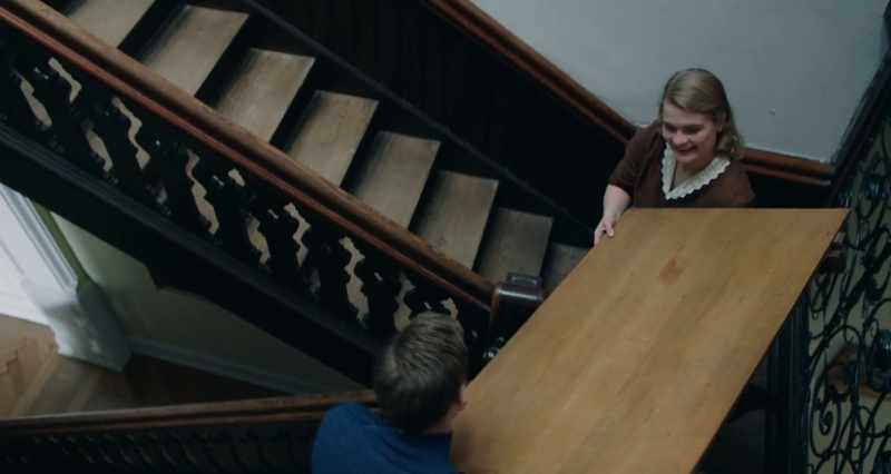 The kitchen table is not as heavy as the cupboard
