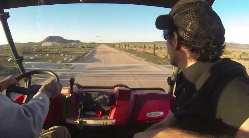 The lake bed is featured in the opening sequence
