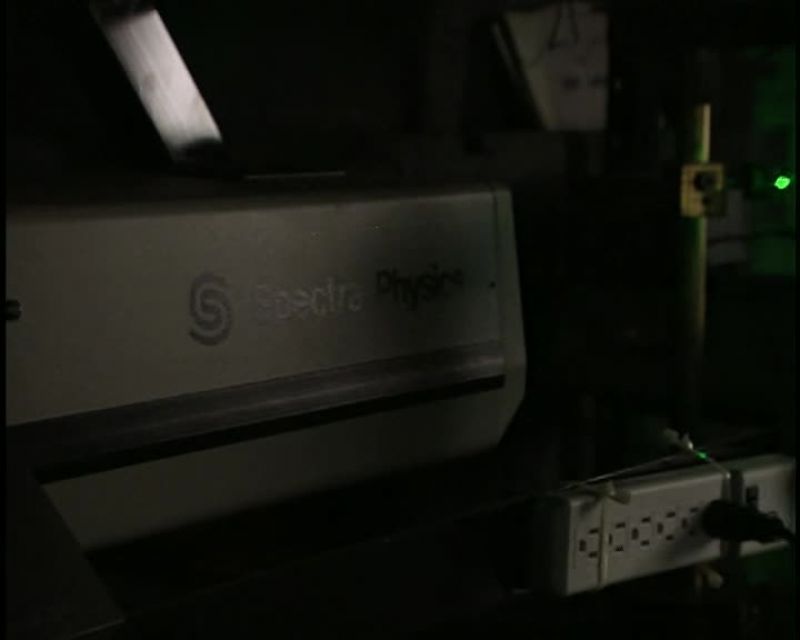 THE LASER IS TURNED ON