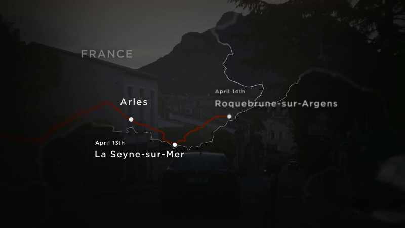 The last known stop is Roquebrune-sur-Argens