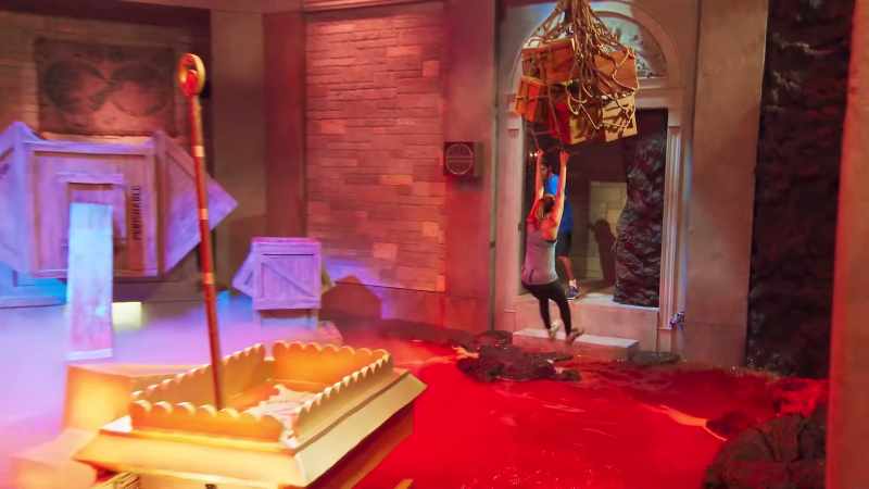 The last step is still above the lava, but it won't be for long