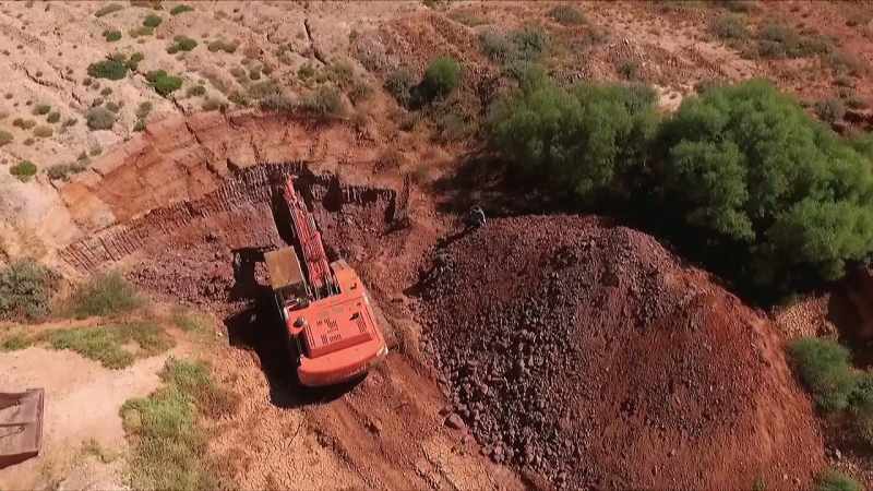 The last time they were here, John's excavator