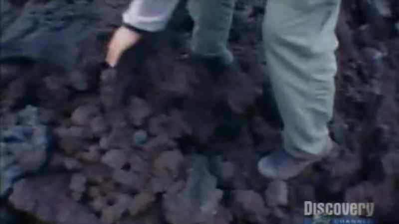The lava solidifies in different ways