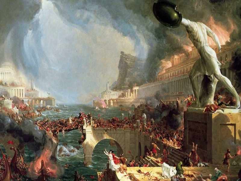 The Library of Alexandria was burned down