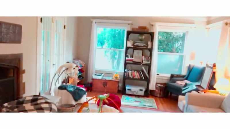 The living room doubles as our play space