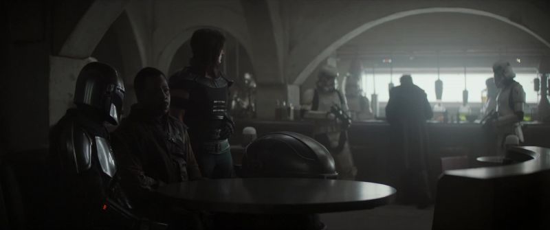 THE MANDALORIAN: (WHISPERS) Give me the blaster
