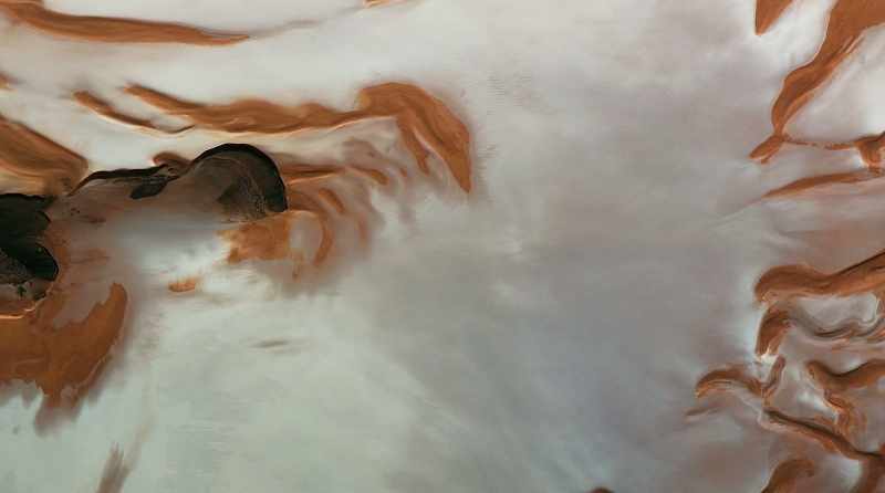 The Mars North Pole is like this beautiful