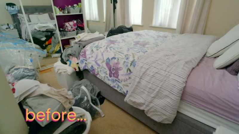The master bedroom was lacking in character and full of clutter