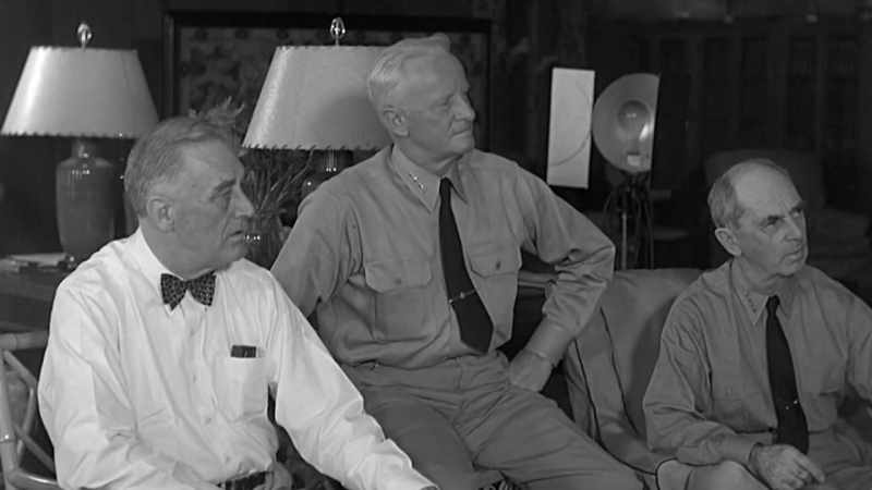THE MEN ARE CORDIAL, BUT OFF CAMERA