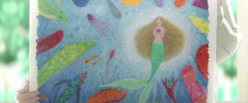 The mermaid received a magic shell as a gift