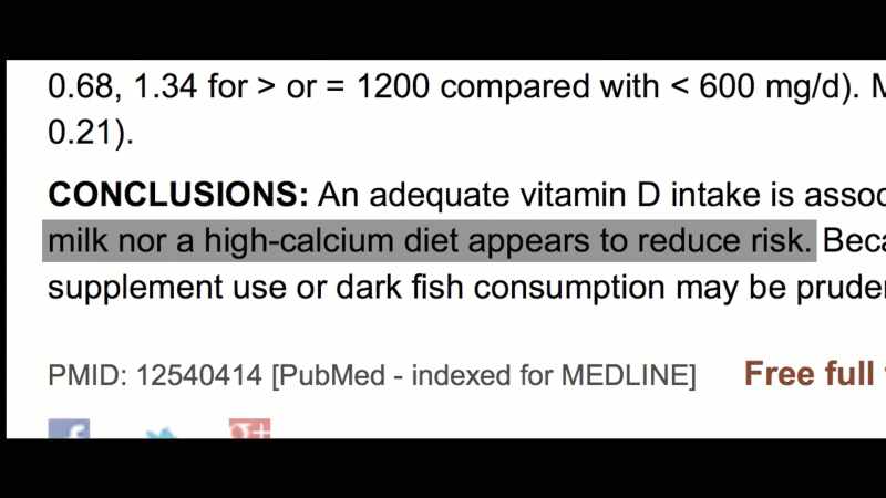 The milk drinkers had zero protection from fractures