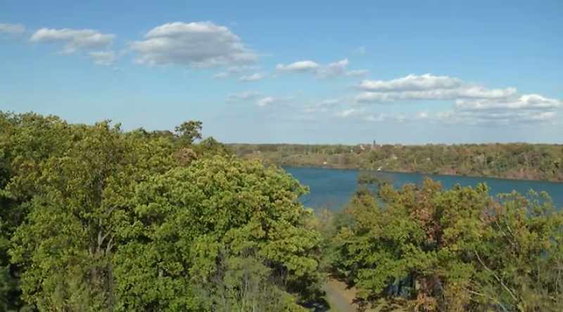 The Niagara River doesn't freeze because it's so fast-flowing