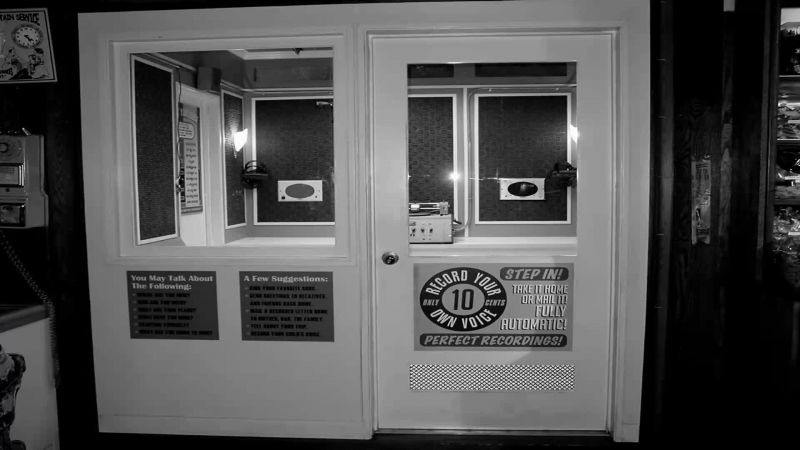 The old recording booth in the five and dime