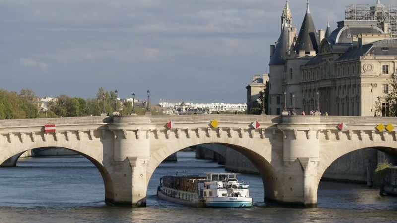The oldest bridge across the river seine