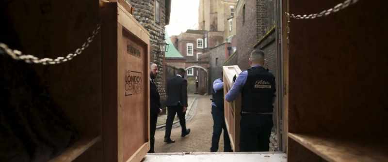 The painting will be under lock and key before the auction