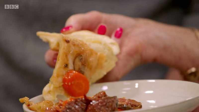 The pastry is a little bit underdone